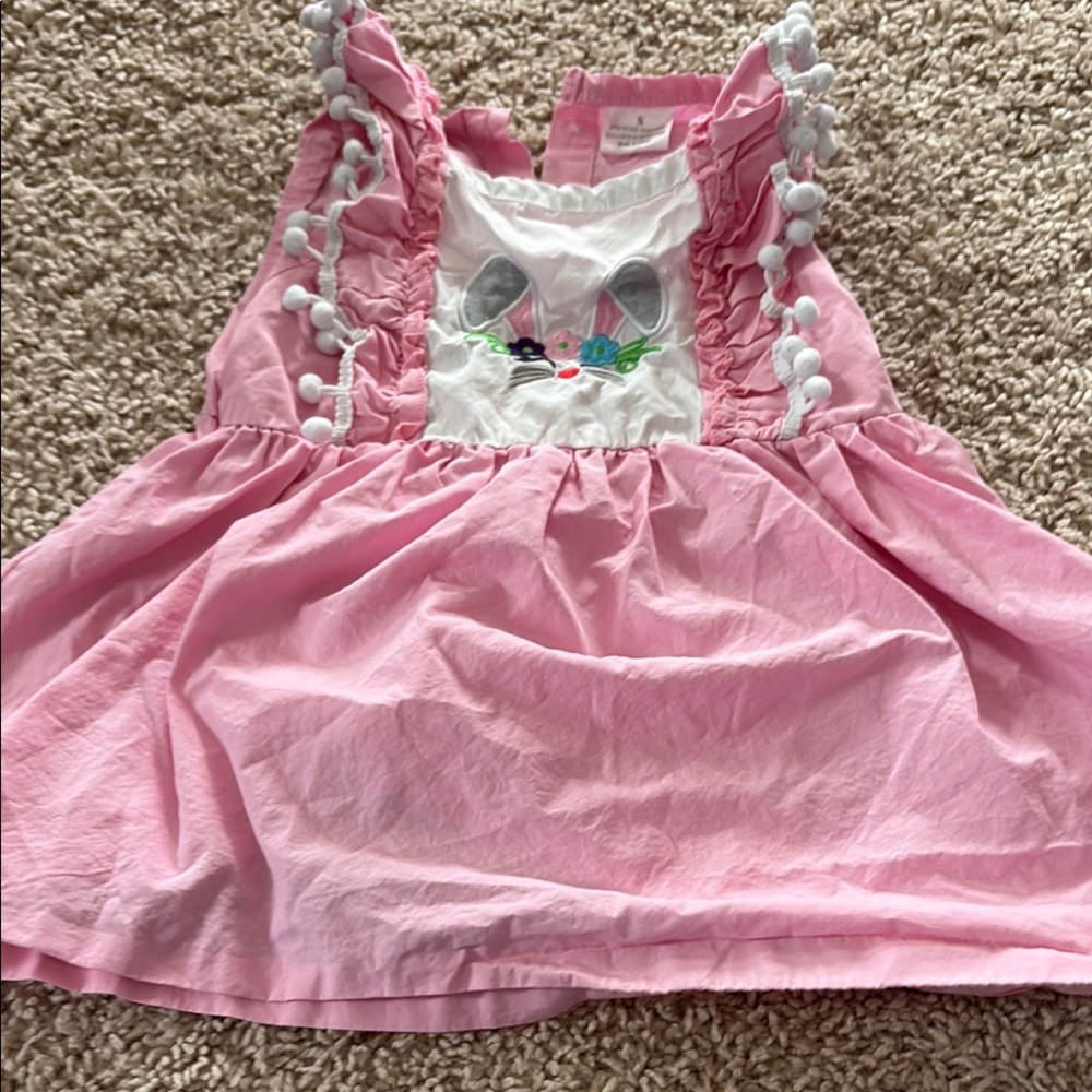 Pink Ruffled Kids Casual Dress